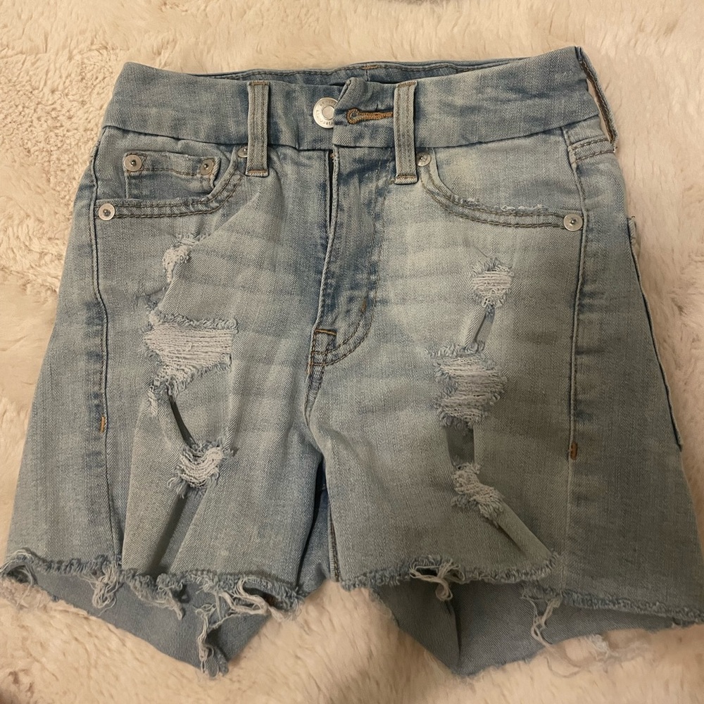 aeropostale high rise jean shorts